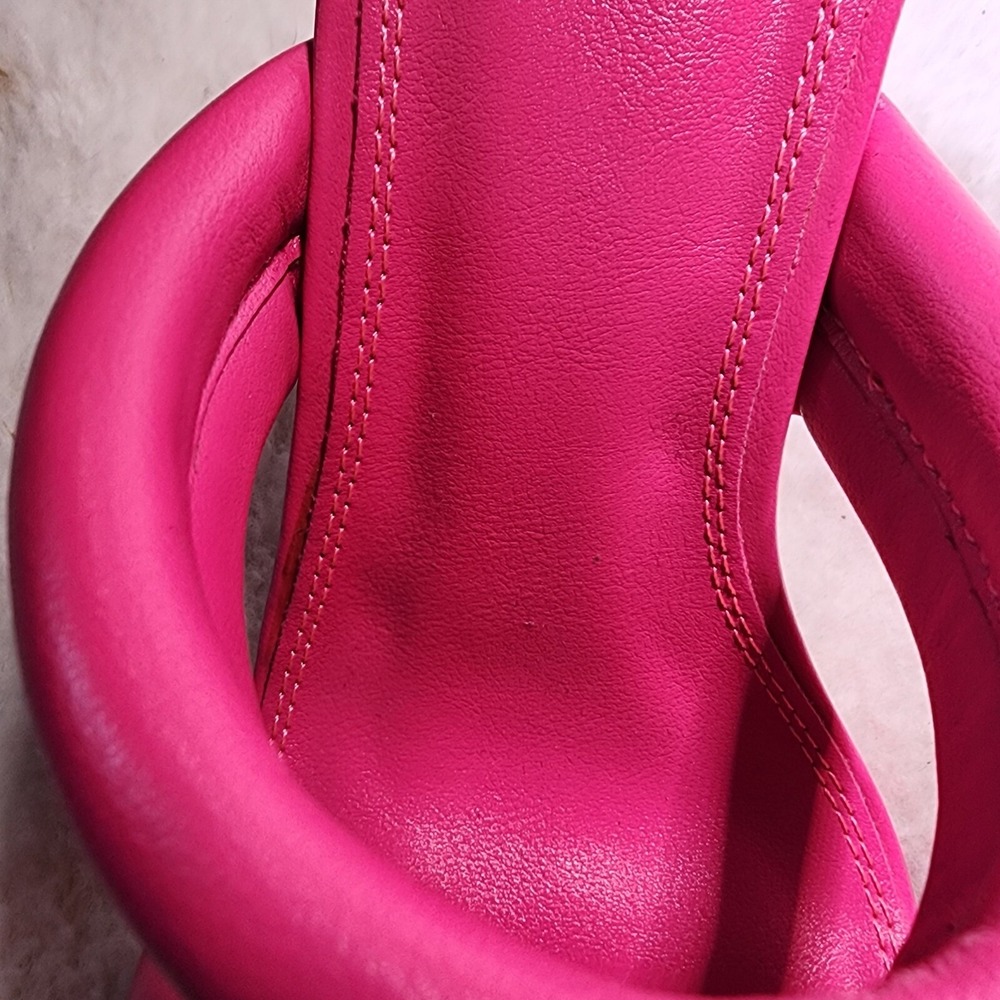 ASOS Design Pink‎ Padded Heeled Mules Slip On Sandals Heels UK7 EU40 US9 - Picture 9 of 10